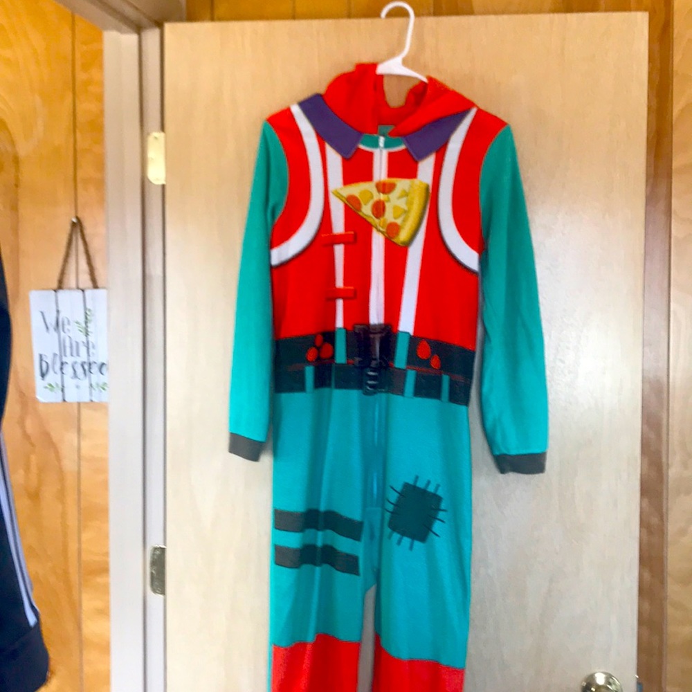 Fortnite hooded one piece tomato head pjs